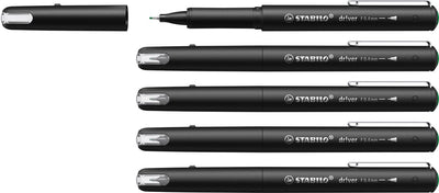 Stabilo dr!ver - premium fineliner - 0.4 mm - groen - doos 5 stuks
