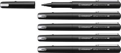 Stabilo dr!ver - premium fineliner - 0.8 mm - zwart - doos 5 stuks
