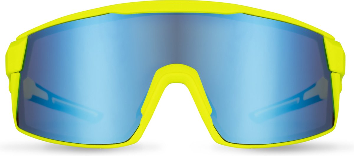 Agu verve hdii fietsbril geel neon blauw lens