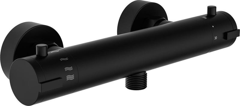 Schütte london thermostatische douchekraan - hartafstand 120mm - zwart mat