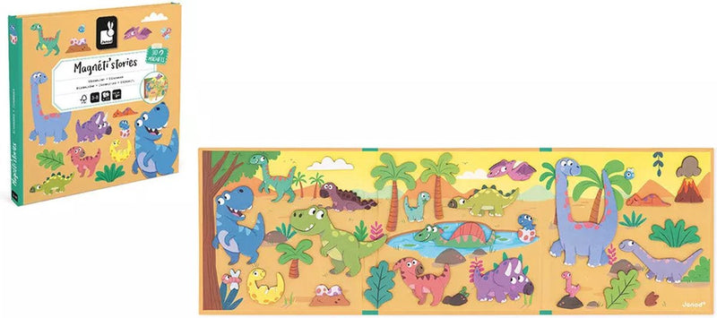 Janod - magneti stories - dinosaurus – educatieve magneetset