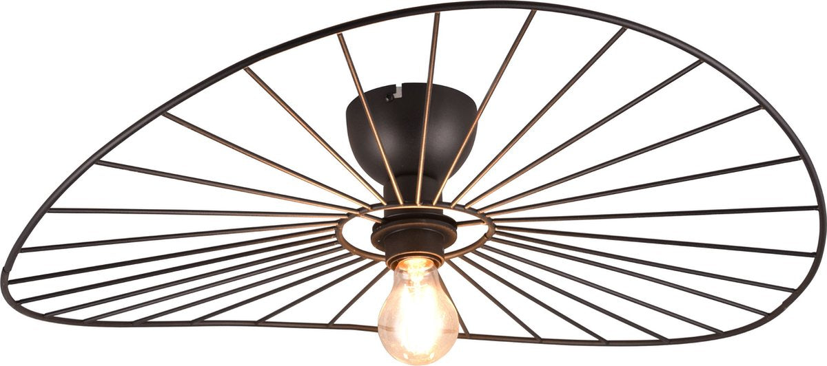 Rl live your light reality chapeau - plafondlamp - zwart mat - excl. 1x e27 40w