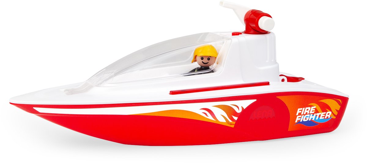 Lena brandweerboot speelgoed met pomp en spuitfunctie - multicolor.