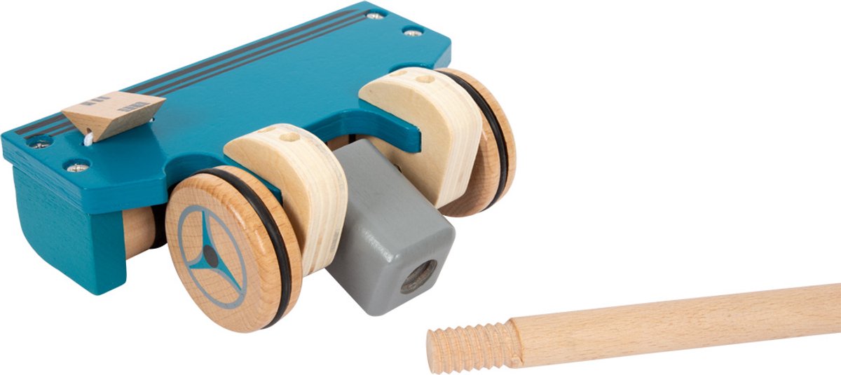 Small foot - houten stofzuiger met gekleurde klittenband stippen, 12dlg.