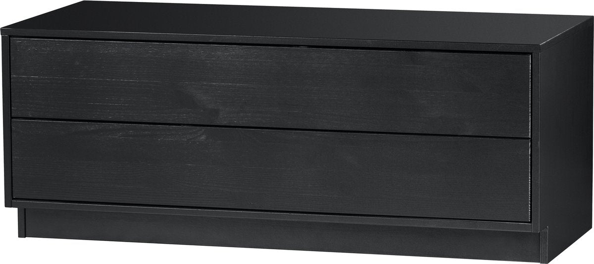 Woood finca tv meubel - grenen - zwart - 40x100x40