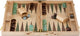 Longfield backgammon 15 groen bruin trangle -