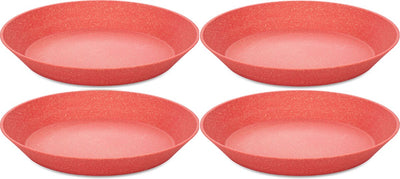Koziol diep bord, 24 cm, set van 4, organic, natuur koraal - | connect plate