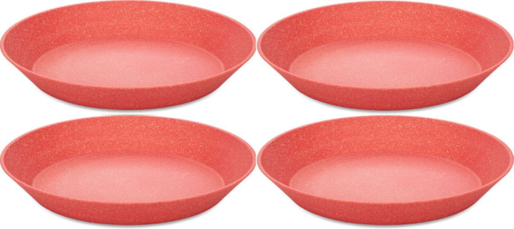 Koziol diep bord, 24 cm, set van 4, organic, natuur koraal - | connect plate