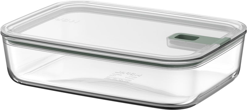 Mepal glazen vershouddoos easyclip - 2.25 l - glazen vershoudbakjes met schuifsluiting - geschikt voor magnetron. (stoom)oven. koelkast en vriezer - nordic sage