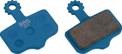 Bbb cycling remblokjes fiets - discstop - remblokken mtb en trekkingfiets - compatibel met sram avid schijfremmen - blauw - bbs-441t