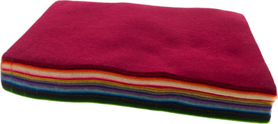 Creativ company hobbyvilt vel 20x30 cm dikte 1,5-2 mm 180-200 g gemengde kleuren 24 ass sheets 1 verpakking