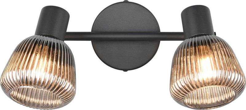 Trio tarifa - spot - zwart mat - excl. 2x e14 4 w - plafondbevestiging
