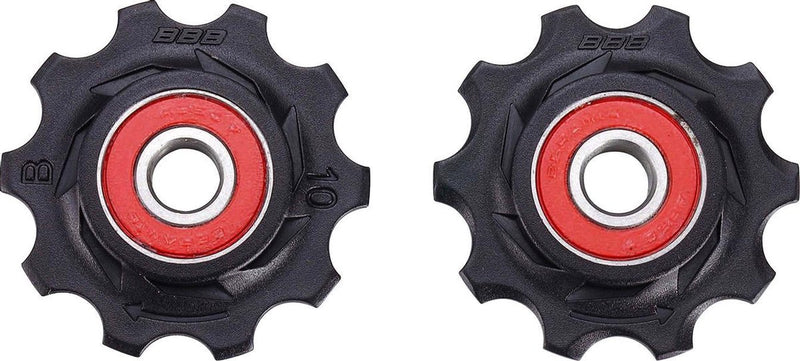 Bbb cycling keramische derailleurwieltjes shimano, campagnolo sram - 7-speed, 8-speed, 9-speed, 10-speed - duurzaam - zwart - 10t - rollerboys ceramic bdp-11
