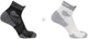 Salomon - aero ankle socks | 2-pack | enkelsokken | maat l 42-44 - zwart wit