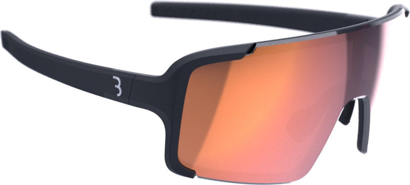 Bbb cycling chester flux fietsbril heren en dames - hoog contrast sportbril - wielrenbril met flux lens - anti-condens - mat zwart rood - bsg-74