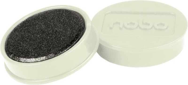 Nobo magnetische whiteboard magneten - pak van 10 stuks - 38mm magneten - wit