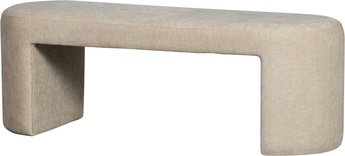 Woood jacob bankje - chenille - naturel - 46x130x46