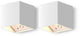 Calex falerna wandlamp - 2 stuks - oplaadbaar - up en down tuinverlichting - indirect licht - dimbaar - wit