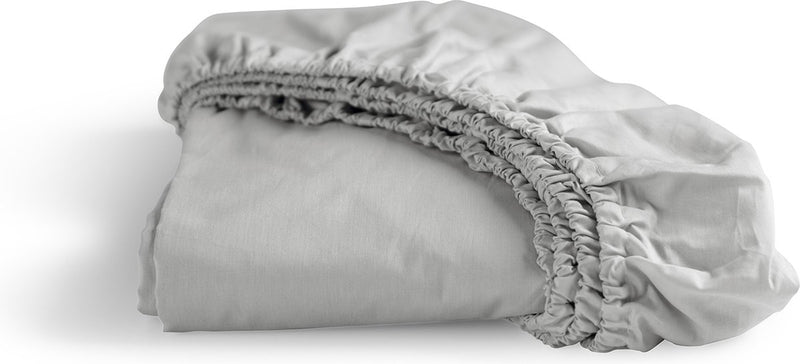Cinderella - weekend - hoeslaken - 1 persoons - 100% katoen - 80x210 cm - tot 25 cm matrashoogte - lichtgrijs