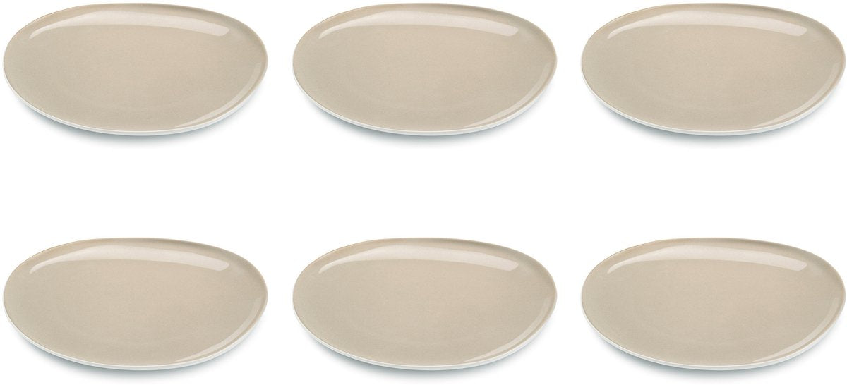 Medard de noblat - oslo linen - dinerbord 28 cm - 6 delig - stoneware