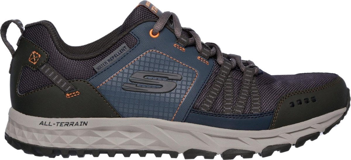 Skechers escape plan heren wandelschoenen - donkerblauw oranje