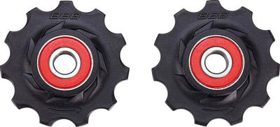 Bbb cycling keramische derailleurwieltjes shimano, campagnolo sram - 9-speed, 10-speed, 11-speed, 12-speed - duurzaam - zwart - 11t - rollerboys ceramic bdp-12
