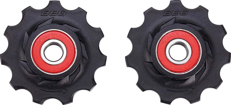 Bbb cycling keramische derailleurwieltjes shimano, campagnolo sram - 9-speed, 10-speed, 11-speed, 12-speed - duurzaam - zwart - 11t - rollerboys ceramic bdp-12