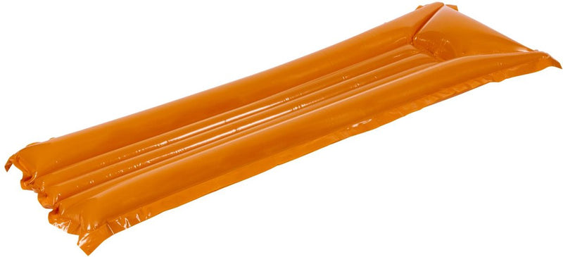 Eddy toys luchtmat - luchtmat 174 x 59 x 18 cm met hoofdkussen - luchtbed - opblaasbare luchtmat tot 80 kg - zwembad luchtmat voor volwassenen en tieners - oranje