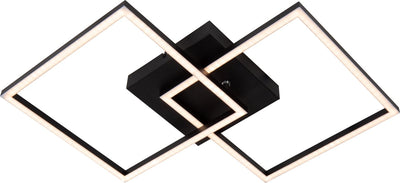 Lucide arianne - plafonnière (plafondlamp) - led - cct - 1x23w 2700k 4000k - zwart