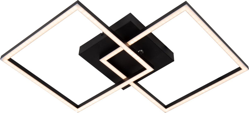Lucide arianne - plafonnière (plafondlamp) - led - cct - 1x23w 2700k 4000k - zwart