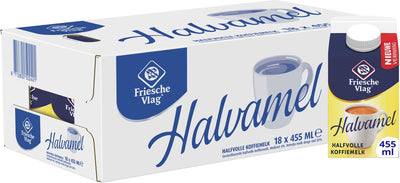 Friesche vlag halvamel – koffiemelk – 18 x 455 ml – voordeelverpakking