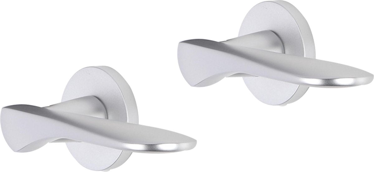 Impresso deurkruk - watford - voor binnen - rond - aluminium - 2 stuks