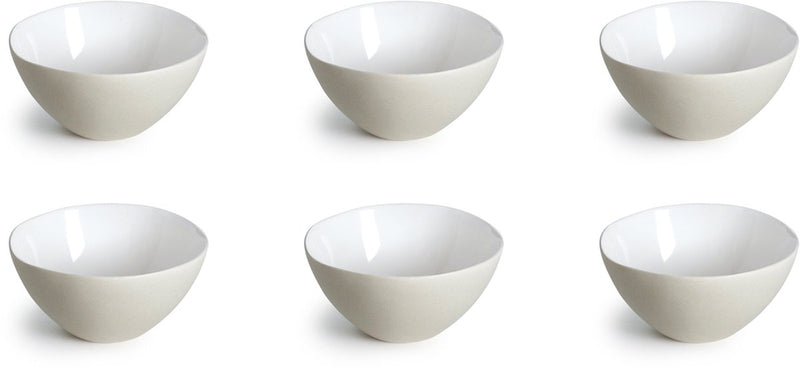 Medard de noblat - oslo white - kleine kom 13 cm - 6 delig - stoneware
