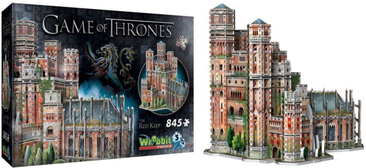 Wrebbit the red keep - game of thrones 3d puzzel 845 stukjes