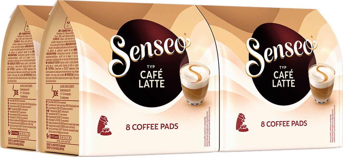 Senseo café latte koffiepads - intensiteit 2 9 - 4 x 8 pads