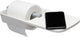 Tiger tess - wc rolhouder met planchet - zelfklevend - 3m tape - boren - wit lichtgrijs