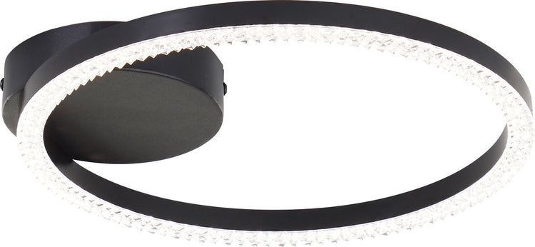 Brilliant aurelia - plafondlamp - crystal led 11w - 4000k - zwart