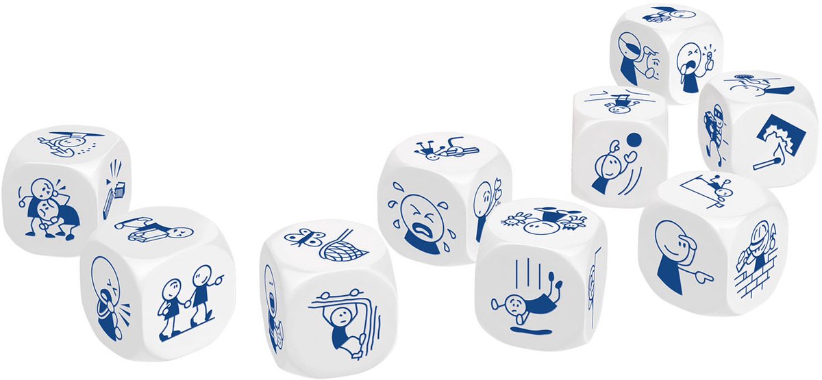 Zygomatic rory's story cubes dobbelspel acties - creatief familiespel.
