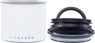 Planetary design - airscape - koffiebonen - voorraadpotten - vacuuum - koffie - staal - mat wit - 250 gram
