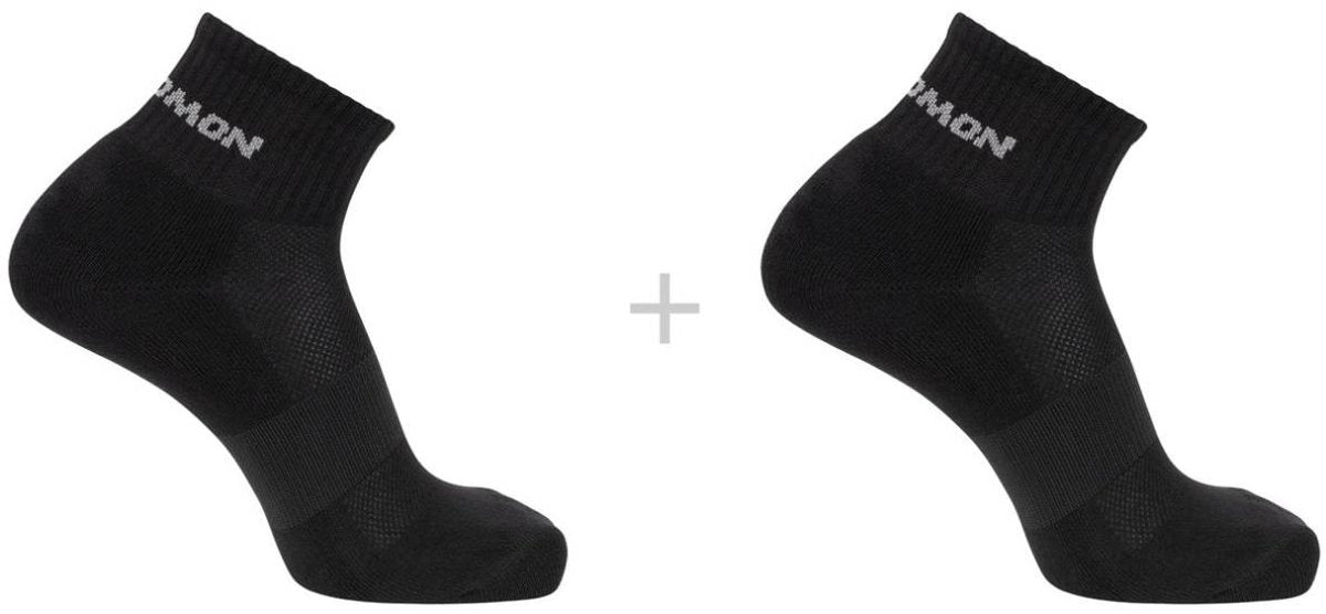 Salomon - evasion ankle socks | 2-pack | enkelsokken | maat xl 45-47 - zwart