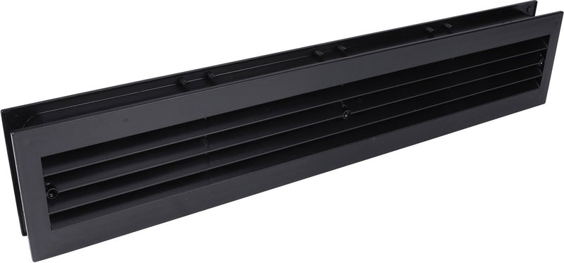 Starx deurventilatierooster - 455 x 90 mm - zwart