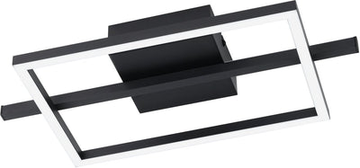 Eglo amandolo plafondlamp - led - 40 cm - zwart wit - instelbaar rgb wit licht - dimbaar
