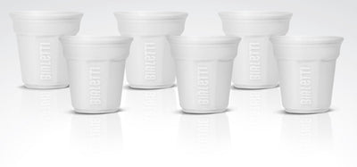 Bialetti - espressobekers - set van 6 - wit