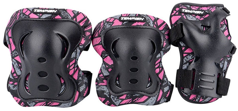 Tempish skate beschermset voor volwassenen - knie elleboog polsbeschermers - roze - maat m