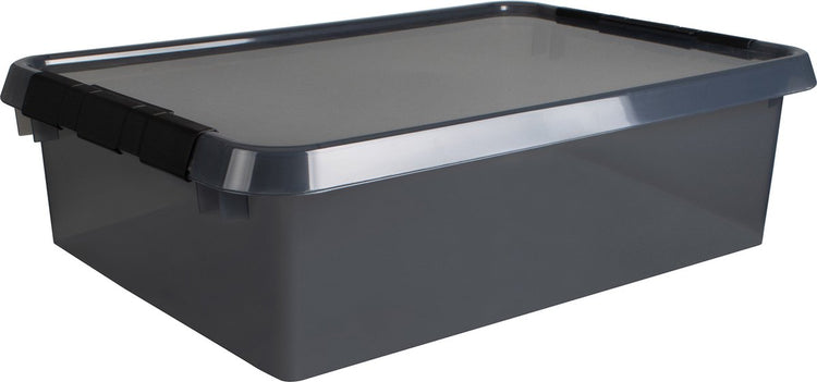Sunware comfort line opbergbox 32l - 60x40x18 cm - transparant grijs