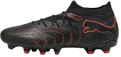 Puma future 9 match fg ag unisex sportschoenen - black-glowing red-strong gray