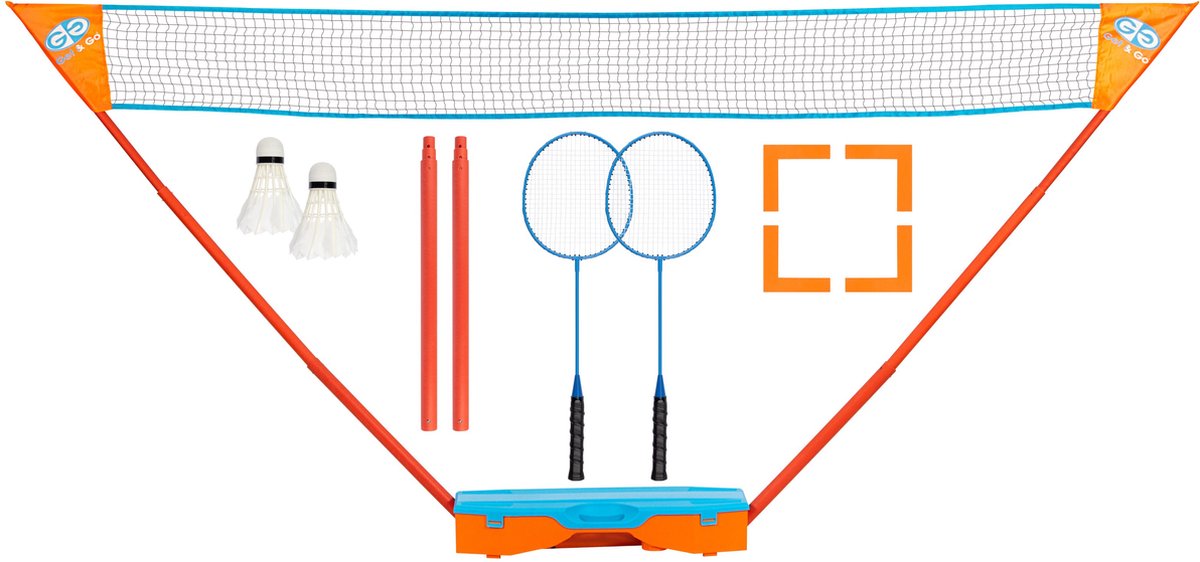 Get Go Get Go Instant Badmintonspeelset blauw en oranje