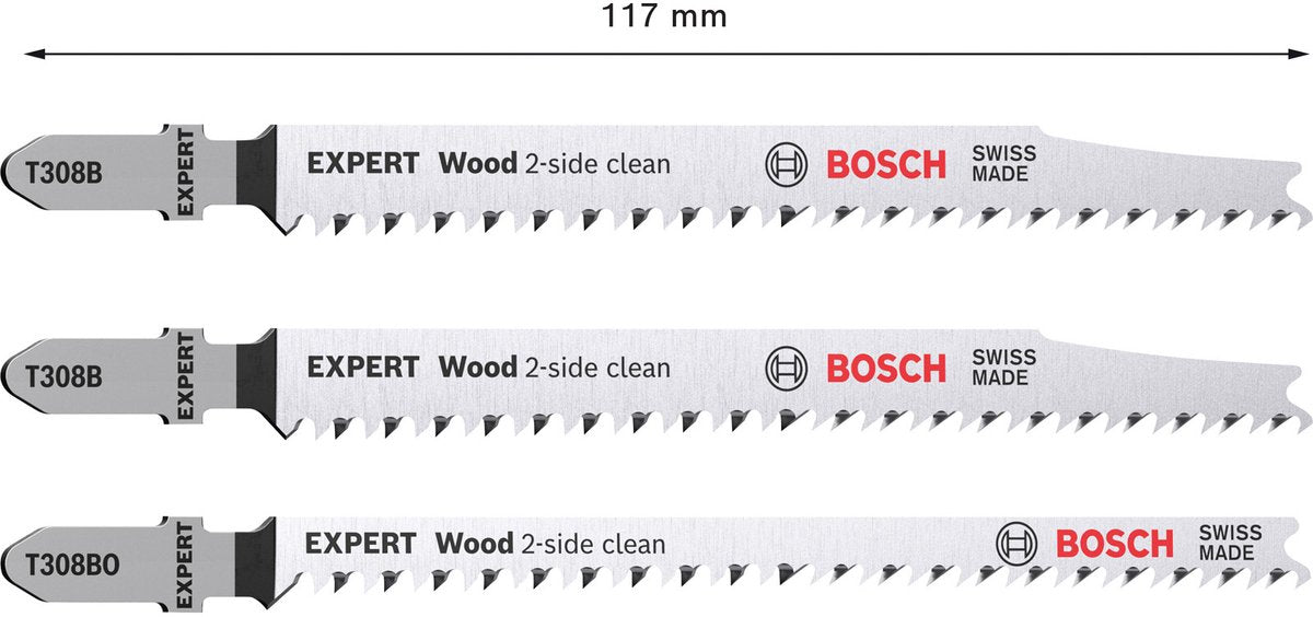 Bosch expert serie - brzeszczot - 3 stuks - 2-zijdig scherp - t-insteek