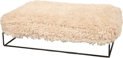 D d home - hond - amy kussen met frame m - 90x65x20cm wit - 227258