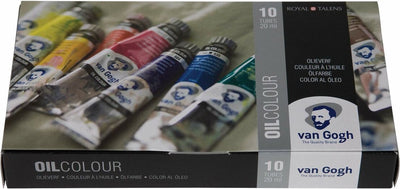 Van gogh olieverf basisset met 10 kleuren in tubes van 20 ml